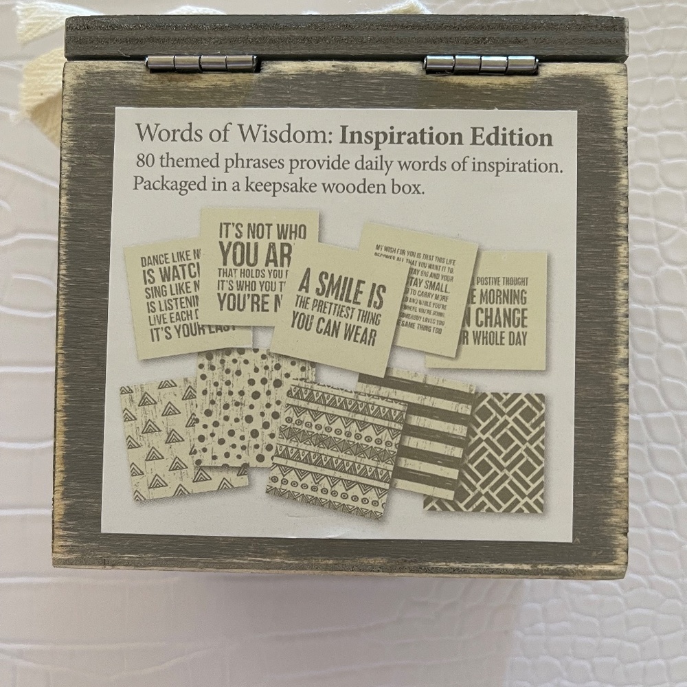 Primitives by Kathy Words of Wisdom Inspiration Edition 80Card Keepsake Wood Box